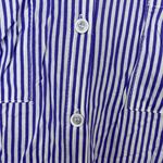 Bishop and Young Blue & White Striped Long Sleeve Button Shift Dress Small NWT Photo 6