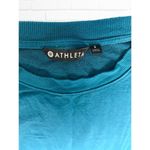 Athleta Women's Small Top Teal Long Sleeve Ruched Athletic Comfy Loungewear Photo 4