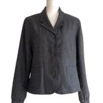 Isaac Mizrahi for Target Charcoal Gray Button Front Pocket Blazer Jacket Size 16 Photo 0