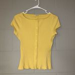 Free People Intimately Most Wanted Cardi Top in Butter Yellow Women’s Sz Medium Photo 2