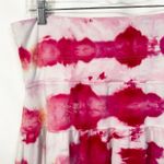 Loft Ann Taylor  Large Skirt Handmade Tie Dye Pink A Line Trumpet Preppy Boho 516 Photo 7
