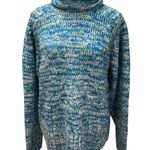Lou & grey  Findley Space Dye Turlteneck Sweater‎ Blue Marl Womens XS New Relaxed Photo 0