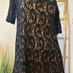 Verducci Little Black Lace Dress Nude Lining Medium Photo 0