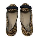Ellen Tracy  Bethesda Leopard Print Bow Calf Hair Flats Slip On Career Womens 6.5 Photo 2