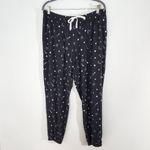 Joyspun Pajama Bottoms Set of 2 Black Star PJ Pants Gray Floral PJ Shorts Large Photo 2