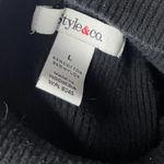 Style & Co Style Co Red and Black Ribbed Turtleneck Photo 4