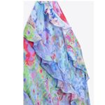 ZARA  ruffle printed halter midi Dress NEW Photo 8