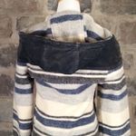 Vintage Princeton Coat Wool Suede Hooded Coat Woman's 7/8 Striped Button Lined Blue Size undefined Photo 9