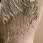 J.Crew Mint Green & Silver Metallic Fringe Trim Scarf Photo 6