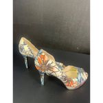 Nine West Women's High Heeled Cream & Blue Floral Shoes Size 6M NEW! SKU 1923 Photo 2
