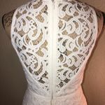 BCBGMAXAZRIA Hanah Off White Lace Dress Asymmetrical Tiered Skirt Bridal Size 4 Photo 7