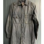 Diesel Authentic Denim Shirt Dress Long Sleeve Size 0/1 XXS Women's Blue Photo 5