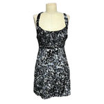 Free People Virgo Moon Velvet Slip Minidress Gray Black Leopard Size XS Photo 2