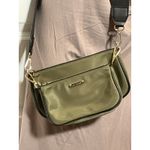 Like Dreams Olive Green Nylon Crossbody Bag Set Gold Tone Hardware Handbag Purse Photo 6