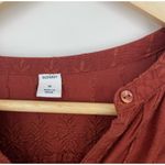 Old Navy boho terracotta peasant tunic top embroidered tiered button down size M Photo 4