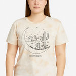 Fifth Sun Desert Nights Graphic Tee – Size Juniors Large, White/Tan Tie-Dye Photo 0