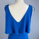Badgley Mischka Fallon Popover Gown Crepe Cobalt Blue Photo 7