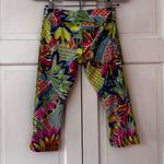 Trina Turk  Bora Bora Colorful Patterned Capris Mid Length Leggings‎ Size Small Photo 5