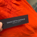 Saks 5th Avenue Saks Fifth Avenue Linen‎ fit flare red dress size large vacation summer beach Photo 4