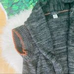 Twenty One  gray and orange fall / winter knit style sweater / vest size M Photo 8
