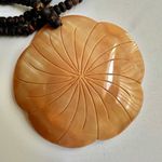 coconut shell beaded flower pendant necklace Photo 6