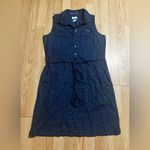 Columbia Women’s Large PFG navy & wht Polka Dot sports dress w/tie around belt Photo 4