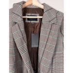 Eloquii NWT  Plaid Blazer Tie Waist Jacket Women Size 20 Brown Green Formal Photo 1