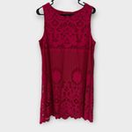 Sophie Max  Lace Sleeveless Shift Dress - Pink Size L NWT Photo 1