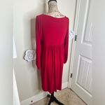 Norma Kamali Long Sleeve Red Empire Waist Babydoll Style Dress Size XL Photo 14