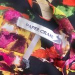 Paper Crane Floral Black Tank Top Photo 3