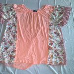 & Other Stories Free People vibes Orange Short Sleeve Tee with Floral Ruffle Sleeves Photo 0