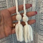 Calypso St. Barth  scoop neck medium Striped Knit Sweater Tassel Tie tunic dress Photo 2