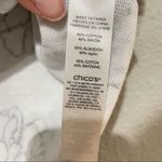 Chico's White Blue & Purple Floral Print Sleeveless Top Womens M Sweater Knit Photo 3