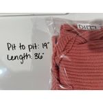 Boston Proper  Ribbed Sweater Dress Cold Shoulder Lace Up Sz S Pink Resort Preppy Photo 4