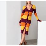Sanctuary NWT Striped Cardigan Midi Dress Button Detail Multicolor Photo 2