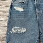 Forever 21 Womens Distressed Ripped Straight Tapered Jeans 30 Medium Blue Denim Photo 8