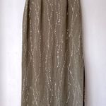 Vintage 90s Green Polka Dot Side Slit Maxi Skirt S Photo 0