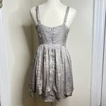 Forever 21  Metallic Silver Dress Size Large Party New Years Hoco Retro Photo 1
