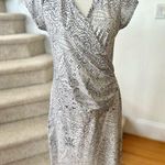 Athleta  White & Black Paisley Print Short Sleeve Active Dress Photo 0