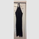 AUDREY PARKS + Francesca's Abigail Halter Crochet Midi Dress Black Sz Medium Photo 4