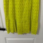 Alice + Olivia 'Fae' Eyelet Sleeveless Mini-Dress Lemon Sorbet Size 6 Photo 2