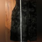 THML Black Faux Fur Vest - Medium Photo 4