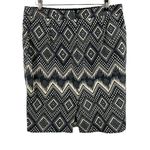 J.Crew  The Pencil Skirt Tan Black Diamond Print Lined Size 6 Photo 19
