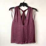 frame denim Frame Draped Textured Silk Halter Top‎ Cabernet XS Photo 6