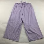 Old Navy  Dusky Lavender Linen Blend Belted Wide Leg Cropped Pant XL Photo 6
