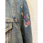 Hollister Y2K HCO Denim Jacket Follow The Sunset Graffiti LOVE Ladies Small Read Photo 2