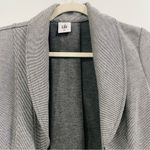 CAbi Grey White Stripe Back Zipper High Low Blazer Jacket Size XS Photo 4