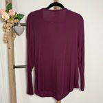 Athleta Nightime Bliss Sleep Long Sleeve Maroon Shirt Size Large Photo 4