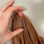 Alix NYC asymmetrical/ one shoulder Long Sleeve Bodysuit Brown Photo 3