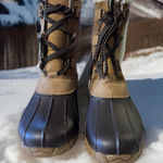 Eddie Bauer Women's Faux Fur Lined Comfort Footbed Duck Boots Size 6 NIB Photo 0